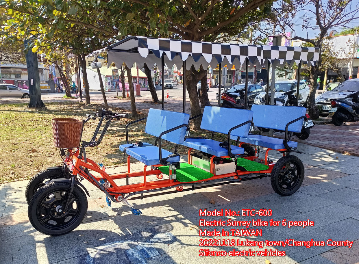 Six people Electric surrey bike Made in Taiwan